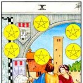 Arcana Tarot Ten of Pentacles: material abundance