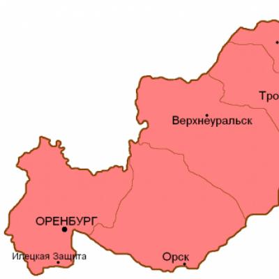 Orenburg eyaletinin haritaları