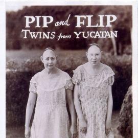 Real people from the circus freak show Peep and Flip from the Yucatan