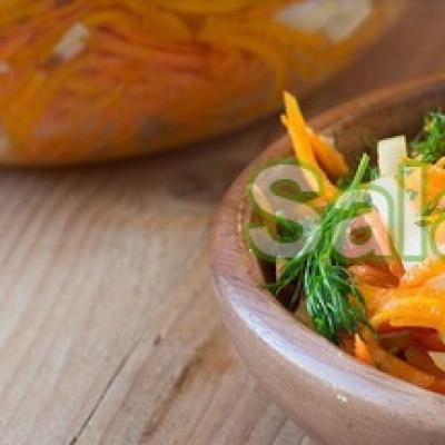 Cabbage salad with carrots, as in the canteen - recipes with photos