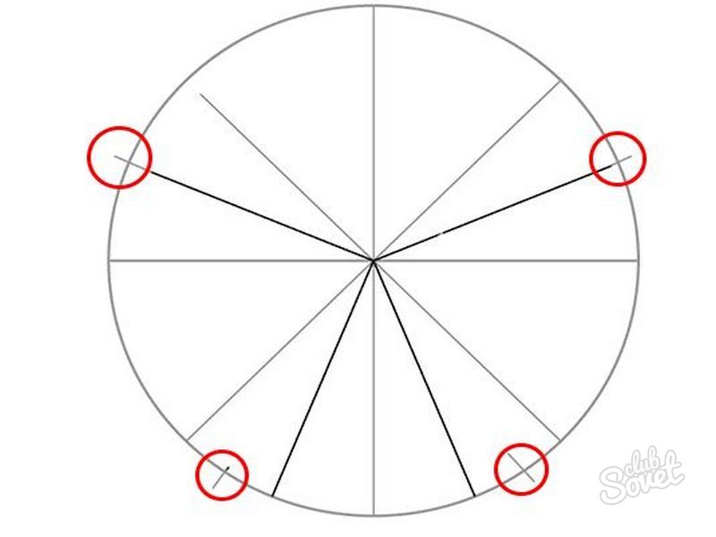 Как рисовать звезду циркулем